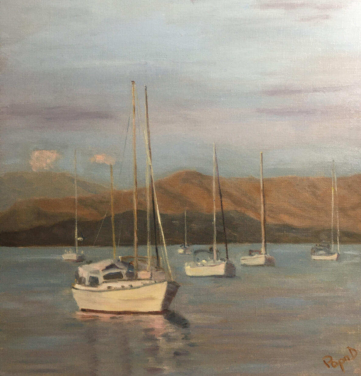 Sunset over Garitsa Bay, 60x80