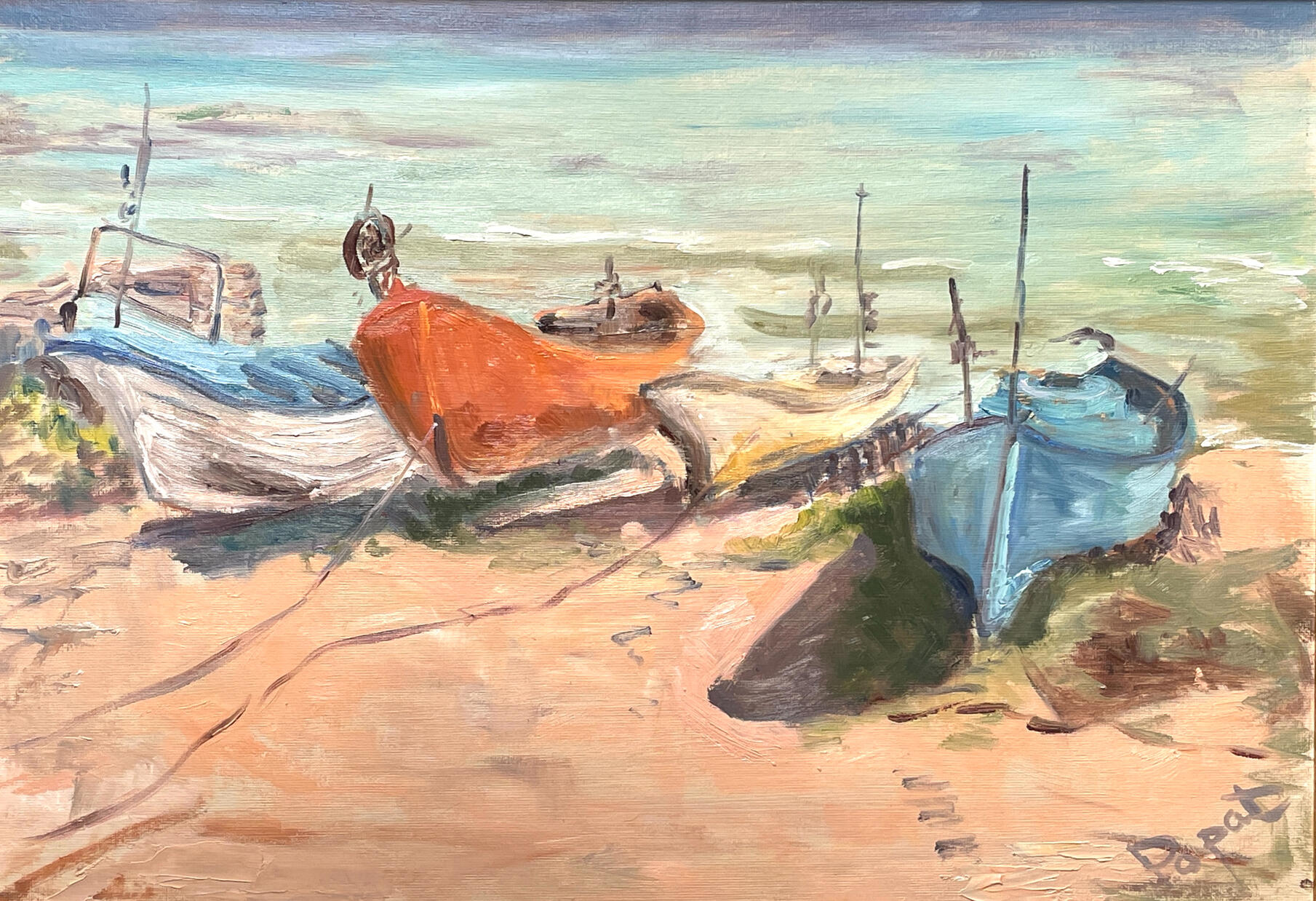 Boats at rest, Krapets , 50x35