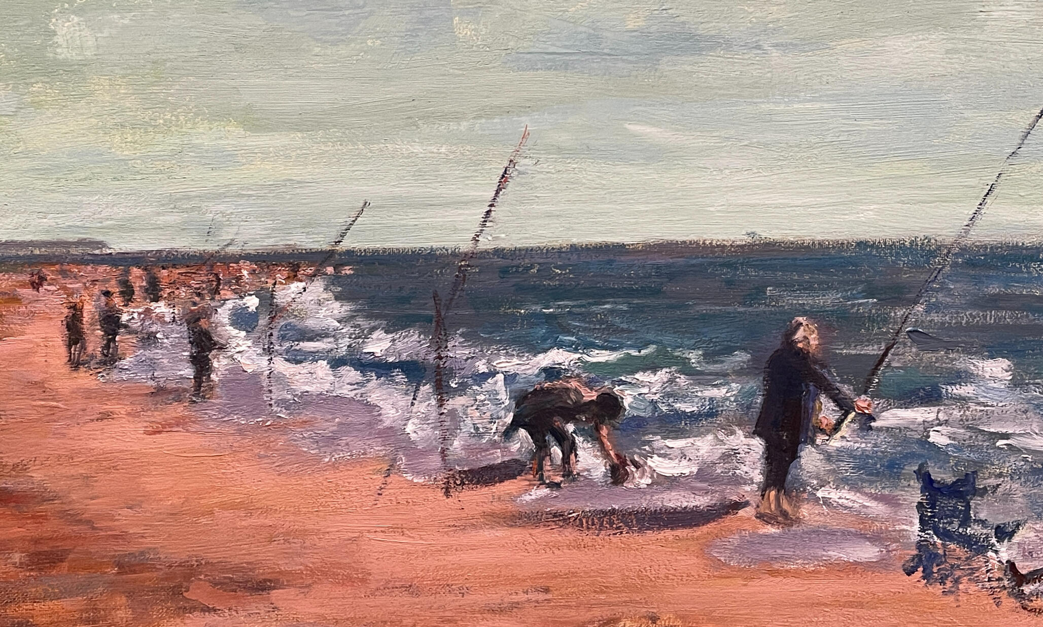 Fishermen in the morning, 75x49